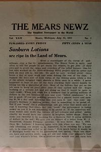 Page 1 of Sunburn Lotions are ripe in the Land of Mears .