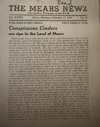 Page 1 of Conspicuous Cinders are ripe in the Land of Mears